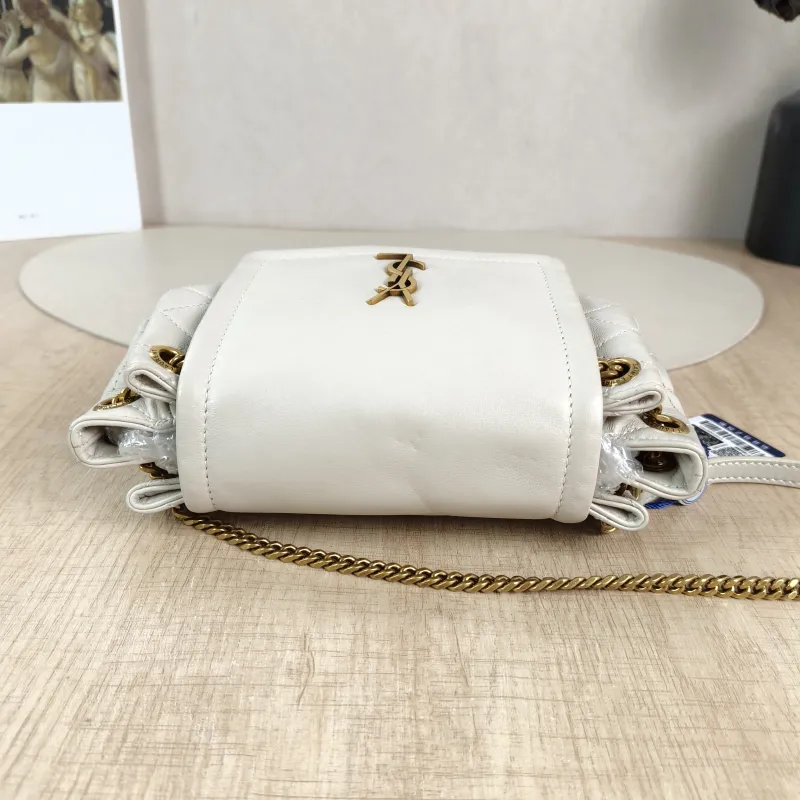 SAINT LAURENT Crossbody Bag NOLITA White SL ambskinmini18 × 6 × 13 cm — detail view 12 of 12