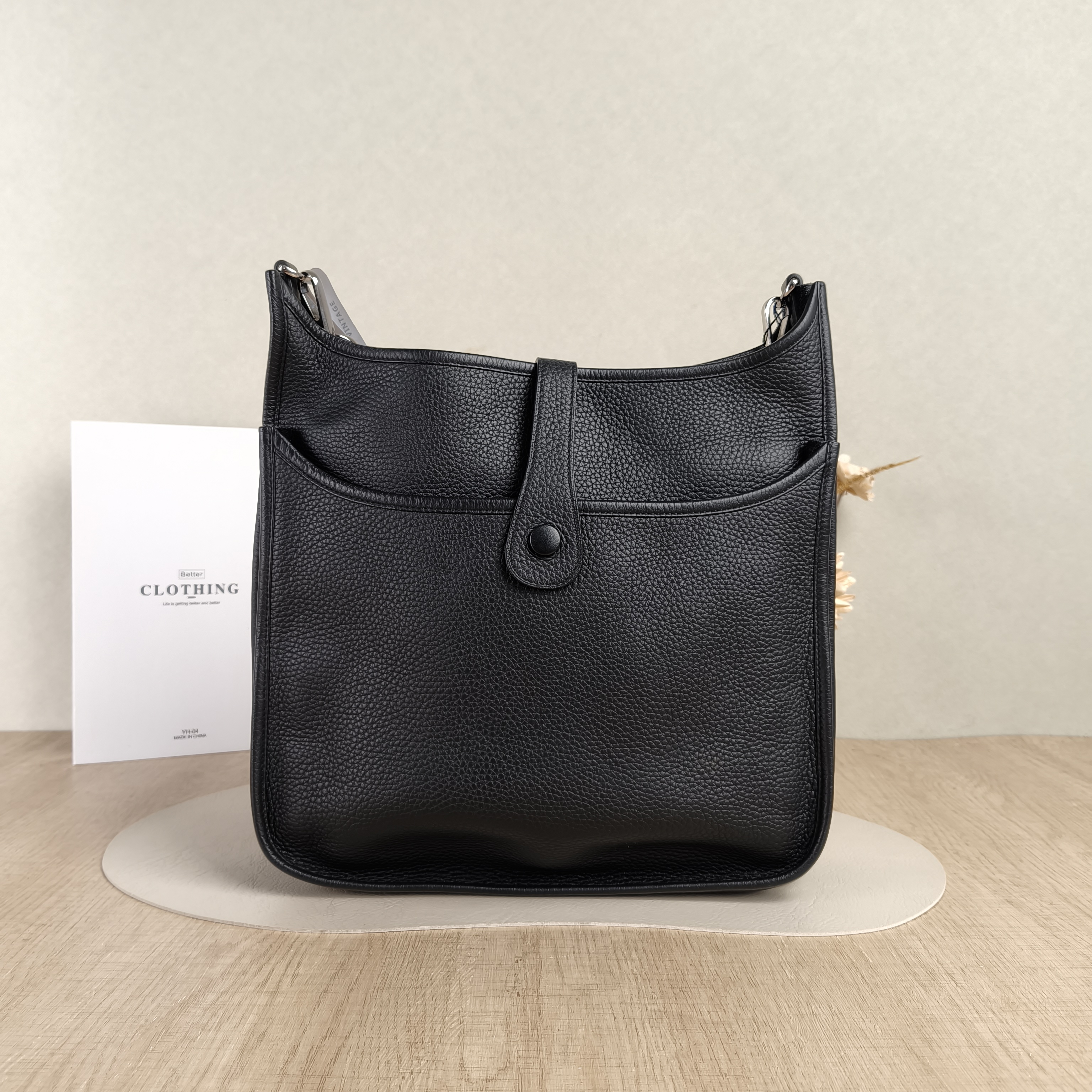 Hermès Crossbody Bag Evelyne 29 29Black Clemence Taurillon TC Calfskin Small29 × 8 × 30 cm — cover view 2 of 5