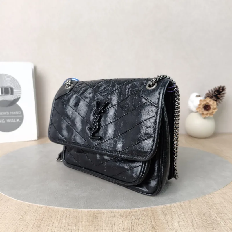SAINT LAURENT Crossbody Bag Niki D Waxed Leather Calfskin Small21 × 7.5 × 16 cm — cover view 3 of 5