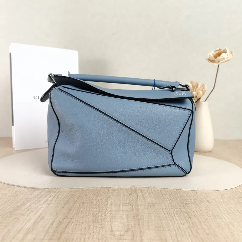 LOEWE Crossbody Bag Puzzle Blue CC alfskin Small24 × 10.5 × 16.5 cm