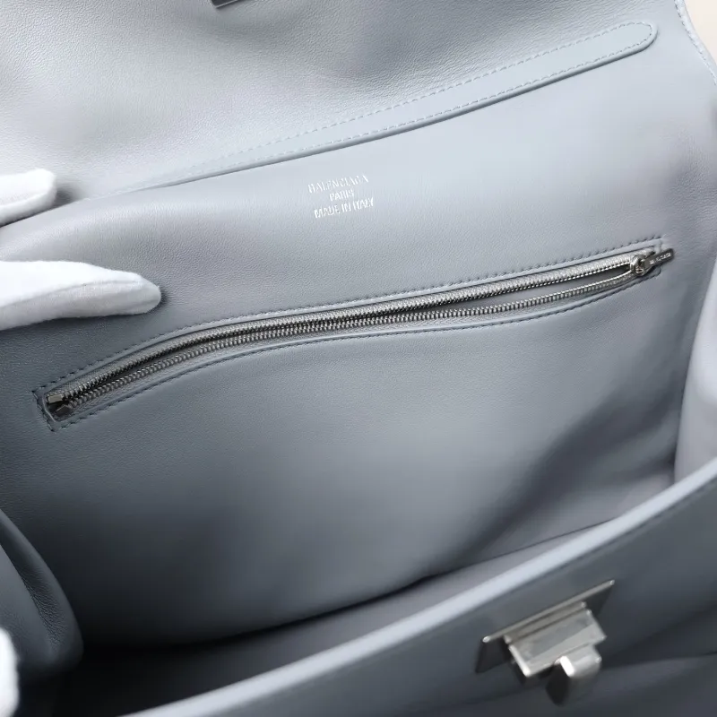 BALENCIAGA Crossbody Bag RODEO Blue Calfskin Medium 35 × 11 × 23.5 cm — detail view 8 of 14
