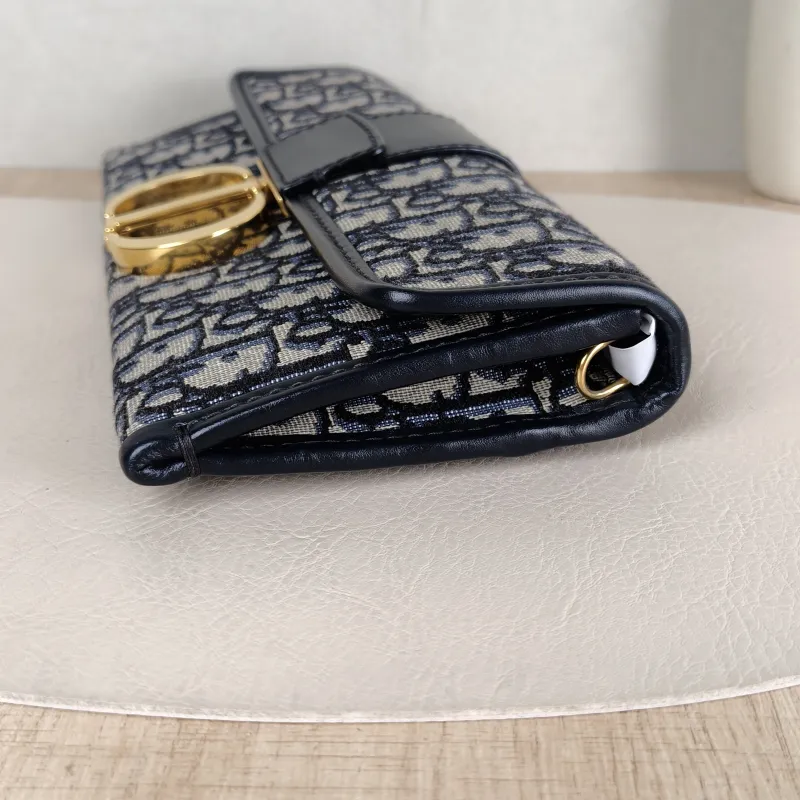 DIOR Crossbody Bag Edition Chain Shoulder Crossbody Bag Blue Canvas One Size 27.5 × 3 × 12.5 cm — detail view 2 of 12