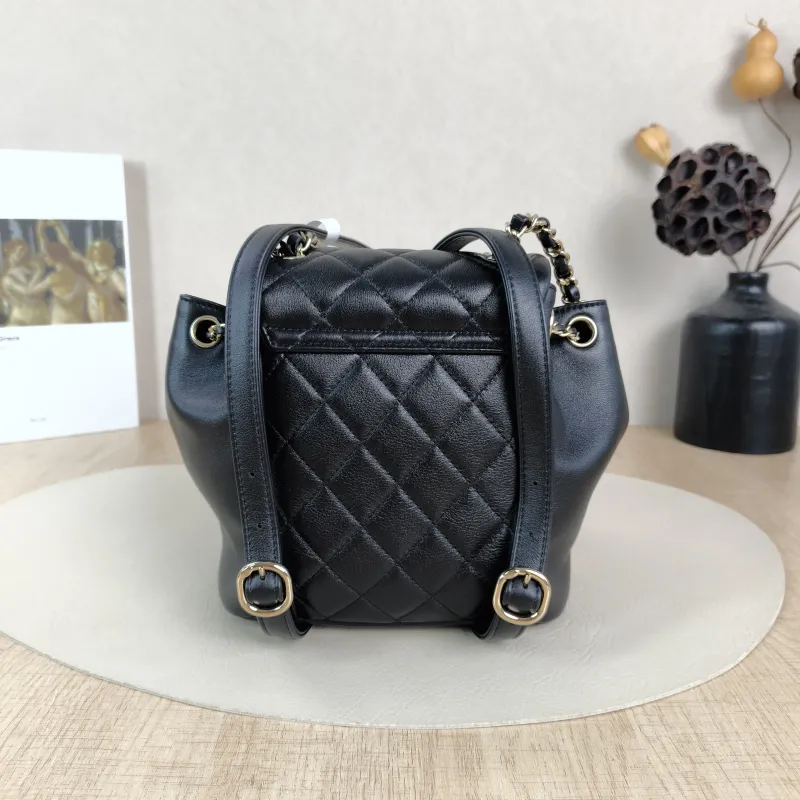 Chanel Backpack Duma Black Lambskin Small18 × 9.5 × 19 cm — cover view 3 of 6