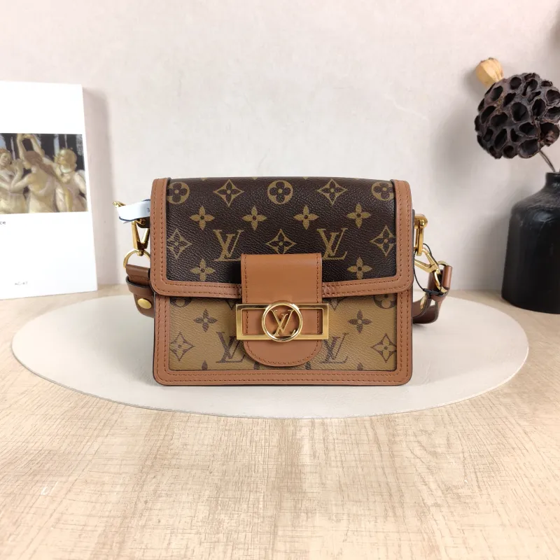 Louis Vuitton Crossbody Bag Dauphine Monogram PVC Mini 20 × 9 × 15 cm