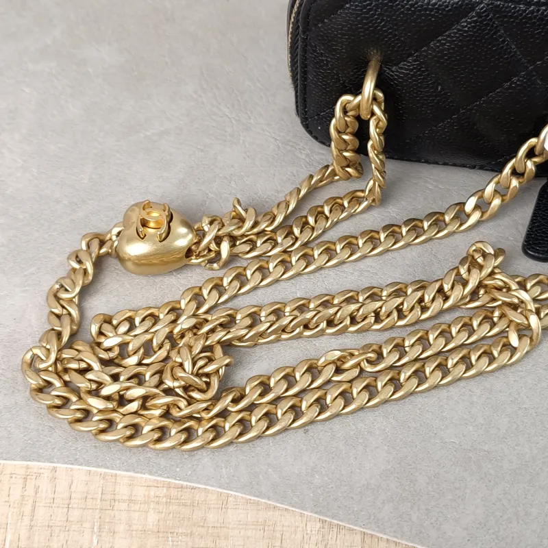 Chanel Crossbody Bag Edition Black Grained Calfskin nano 10 × 7 × 9 cm — detail view 6 of 11