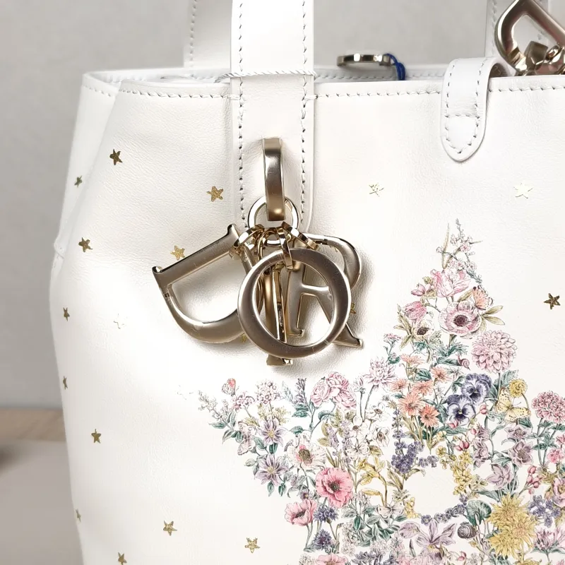DIOR Top Handle Bag TOUJOURS Edition White Calfskin Small 18.5 × 12 × 18.5 cm — detail view 11 of 13