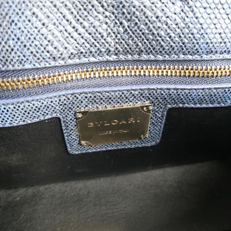 Bvlgari Crossbody Bag Serpenti Cabochon Navy Small 21.5 × 7 × 15 cm — detail view 11 of 11