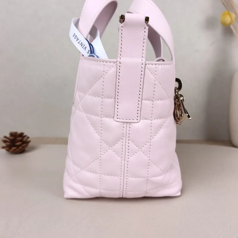 DIOR Top Handle Bag TOUJOURS Edition Pink Calfskin Mini 13 × 12 × 15 cm — detail view 6 of 12