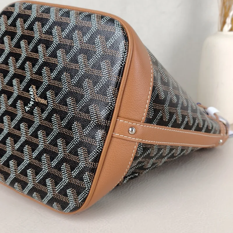 GOYARD Crossbody Bag Petit Flot Brown PVC Small 17 × 14.5 × 23 cm — detail view 3 of 8