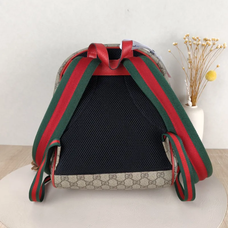 GUCCI Backpack Embroidered Backpack Monogram PVC One Size 22 × 11 × 27 cm — cover view 4 of 5