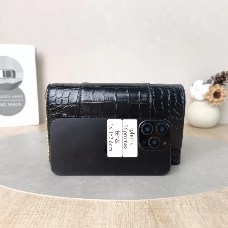 BALENCIAGA Crossbody Bag Hourglass Hourglass Bag woc Black CC alfskinmini19.5 × 5 × 12 cm — cover view 3 of 5