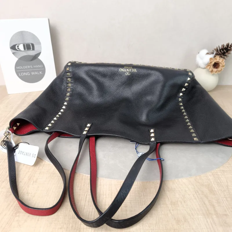 Valentino Top Handle Bag Shoulder Bag Black Calfskin One Size33 × 12 × 26 cm — detail view 8 of 13
