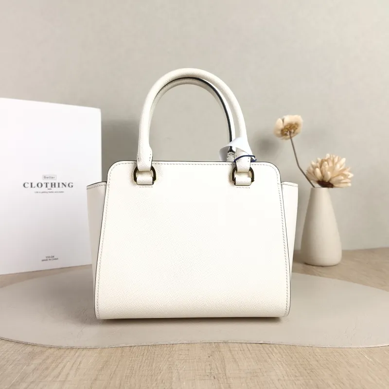 PRADA Top Handle Bag Saffiano White Calfskin One Size 18 × 9 × 15 cm — cover view 2 of 5
