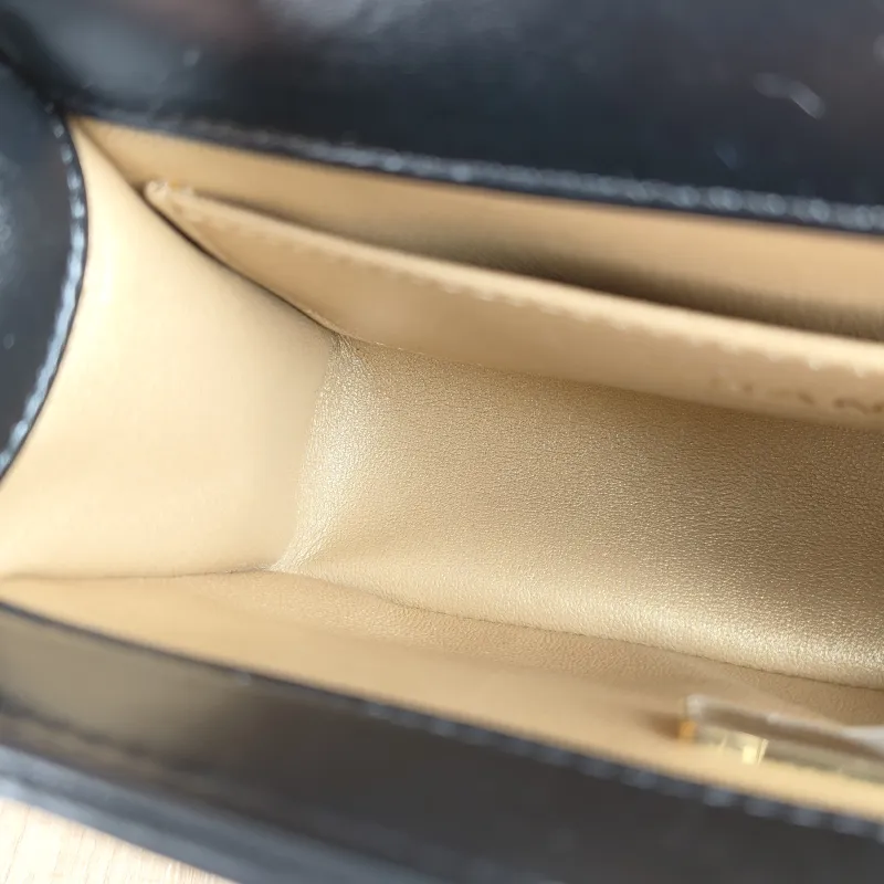 Chanel Crossbody Bag Black Calfskin Small 19 × 8 × 12 cm — detail view 11 of 11