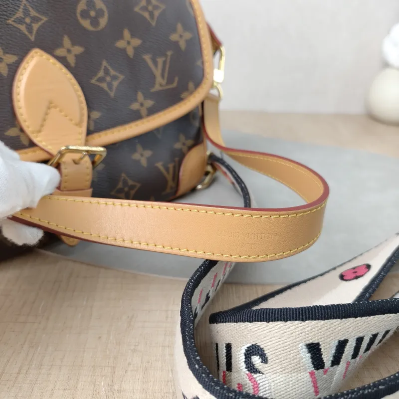 Louis Vuitton Crossbody Bag Diane Baguette Bag Shoulder Strap PVC Small 24 × 9 × 15 cm — detail view 2 of 15