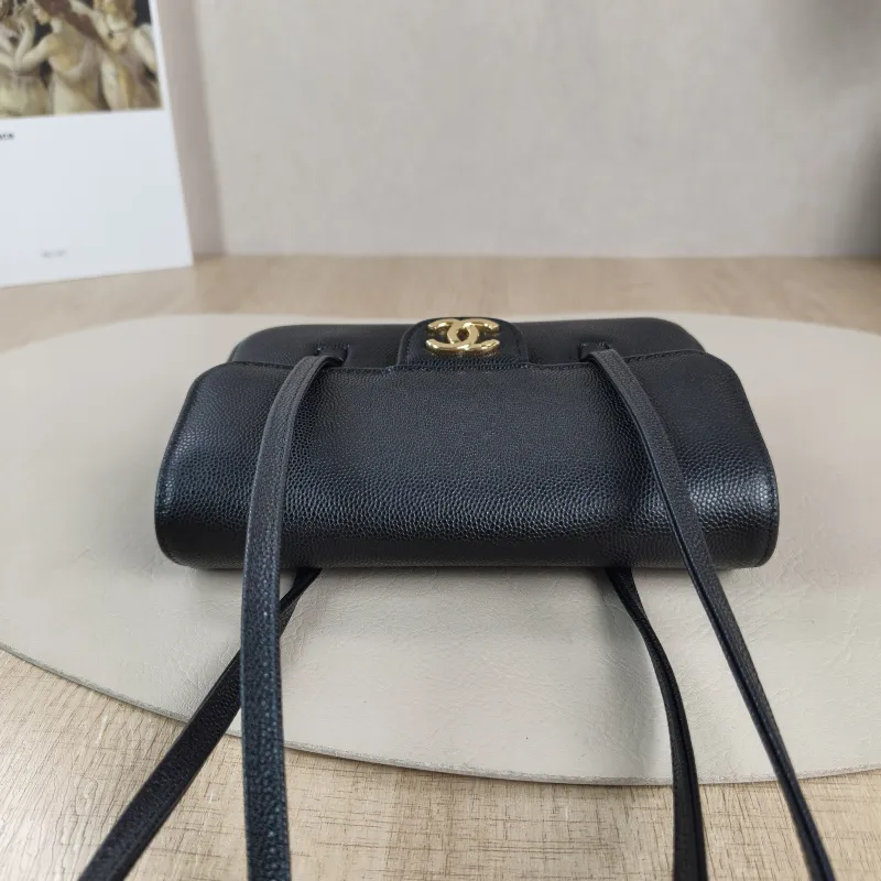 Chanel Crossbody Bag preppy coco Black Grained Calfskin Mini 17 × 5 × 11.5 cm — detail view 3 of 13