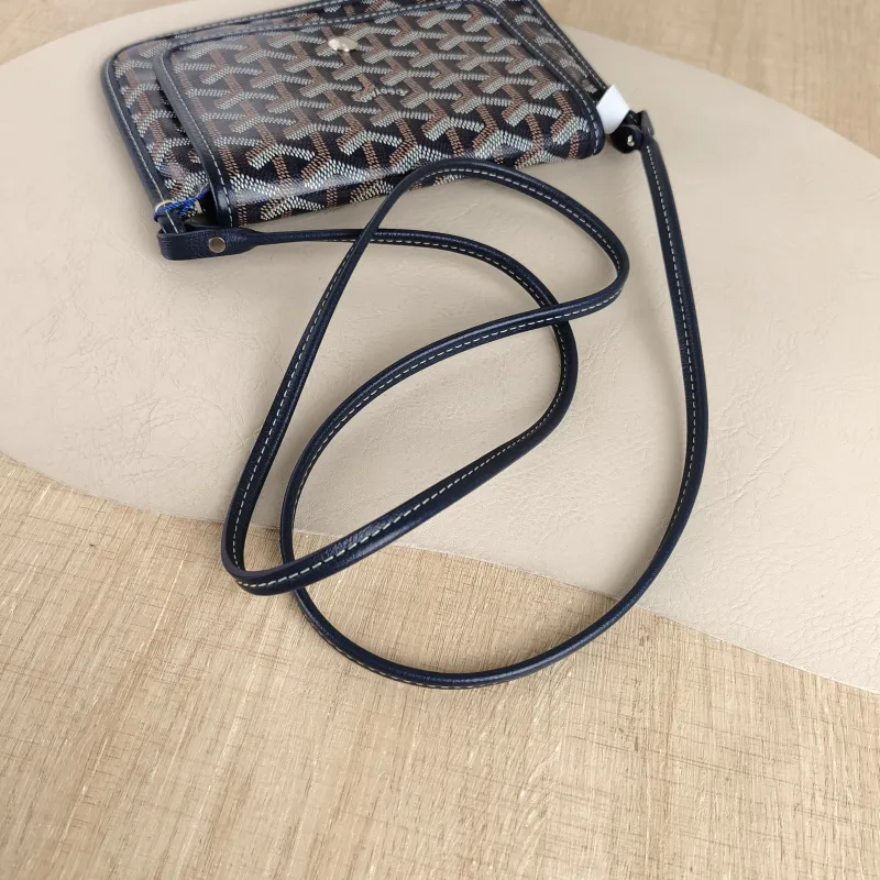 GOYARD Crossbody Bag PLUMET Blue PVC One Size 20.5 × 2.5 × 14 cm — detail view 6 of 9