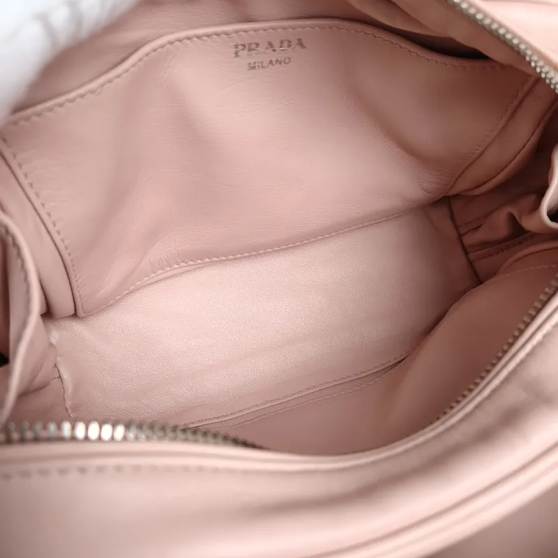 PRADA Crossbody Bag Crossbody Bag Pink Calfskin One Size 22 × 13 × 16 cm — detail view 5 of 12