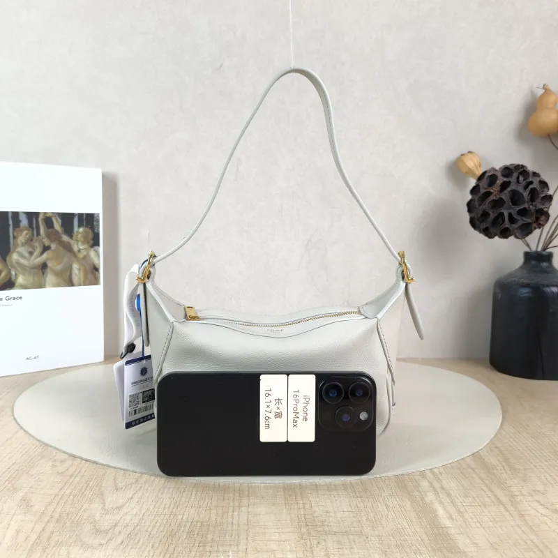 CELINE Shoulder Bag Romy Hobo Shoulder Bag White CC alfskin Small 20 × 5.5 × 15 cm — cover view 3 of 5