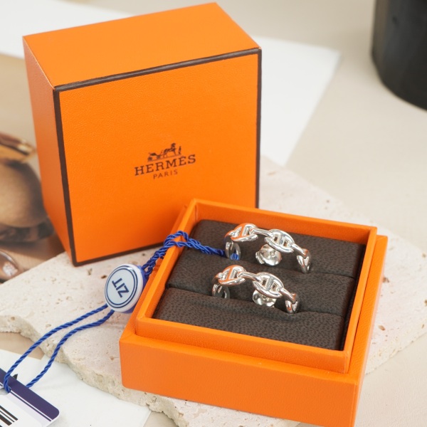 Hermès Earrings Chaine d'Ancre Enchainee Earrings Silver925
