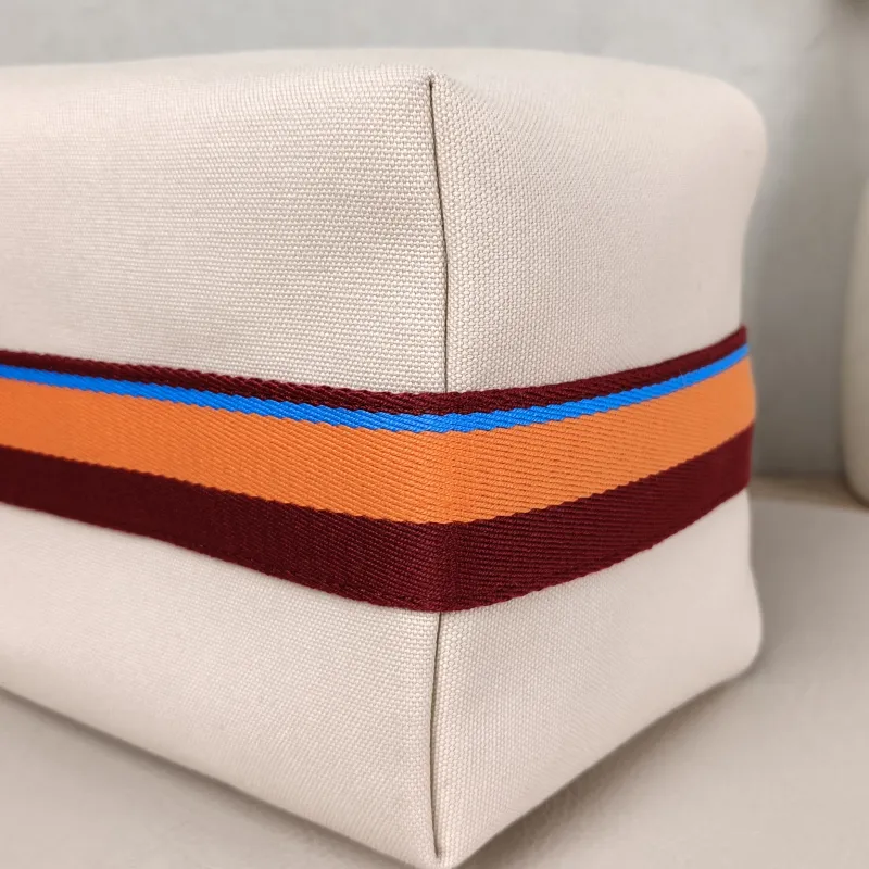 Hermès Top Handle Bag bride-a-brac Beige Canvas Large 25 × 15 × 21 cm — detail view 9 of 11