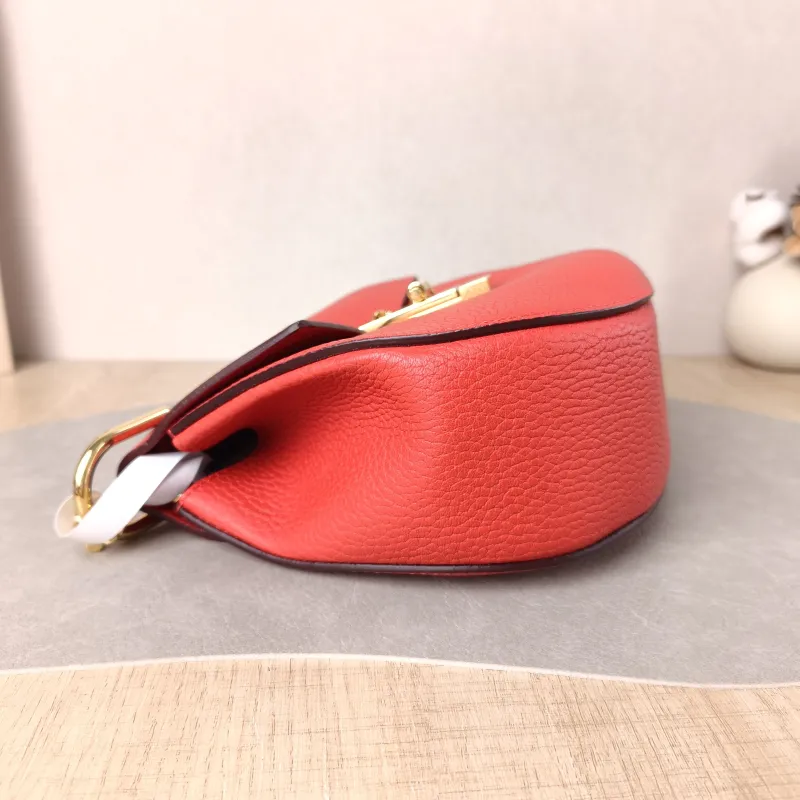 Chloé Crossbody Bag drew Red Calfskin 23 × 7.5 × 20 cm — detail view 6 of 11