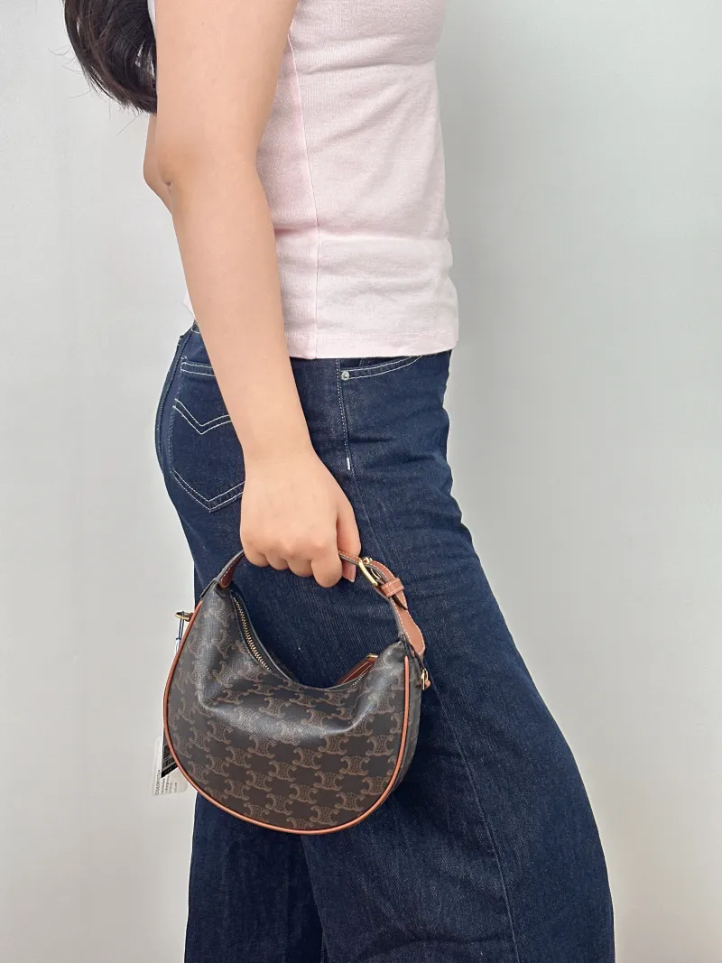 CELINE Crossbody Bag TEEN LULU hobo Monogram PVC Small 21 × 5 × 24 cm — on-model view 2 of 2