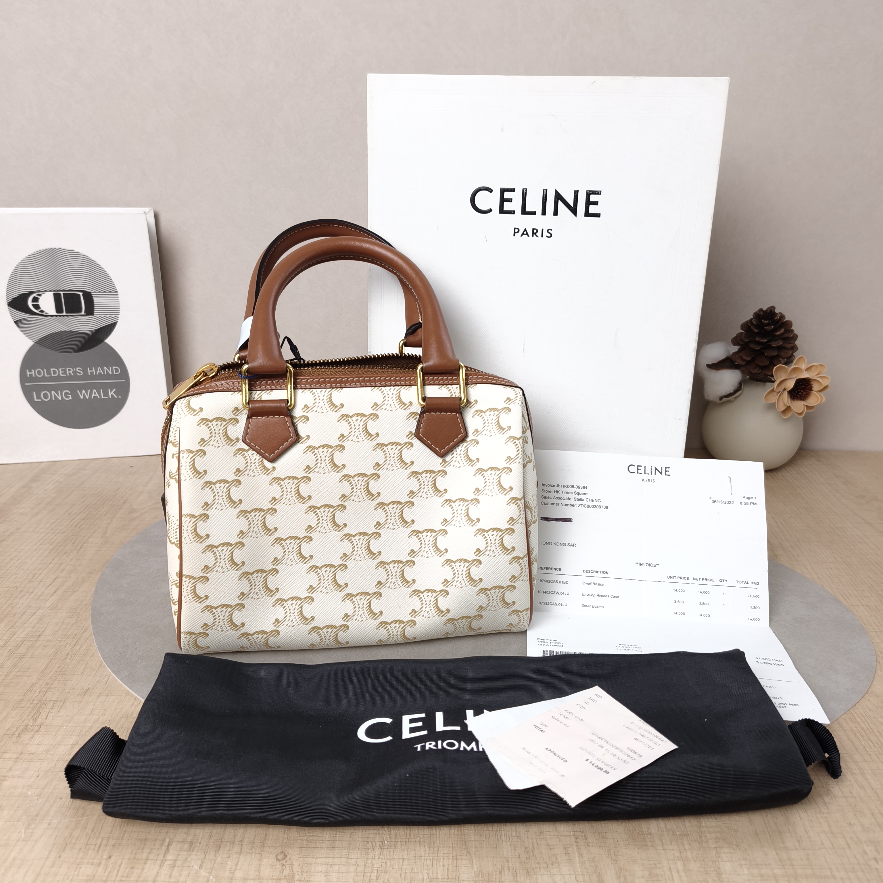 CELINE Crossbody Bag White Monogram PVC Small20 × 10.5 × 15.5 cm — cover view 5 of 6