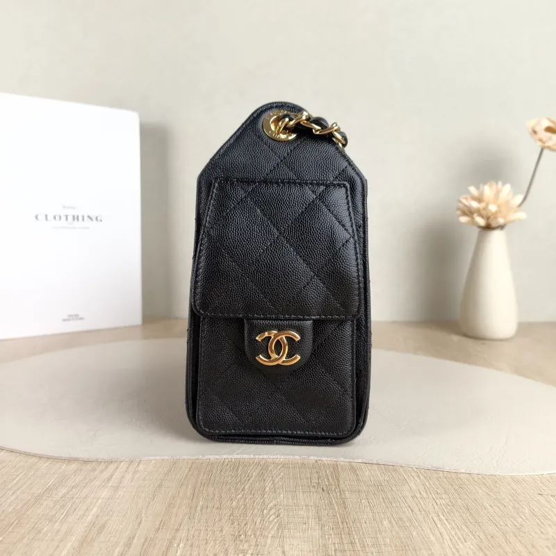 Chanel Shoulder Bag 25Bag Black Grained Calfskin Mini 20 × 12.5 × 22 cm — detail view 8 of 12