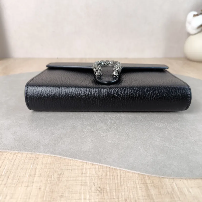 GUCCI Crossbody Bag Dionysus Collection Wallet woc Black Calfskin Mini 20 × 5 × 13 cm Conditioned — cover view 4 of 5