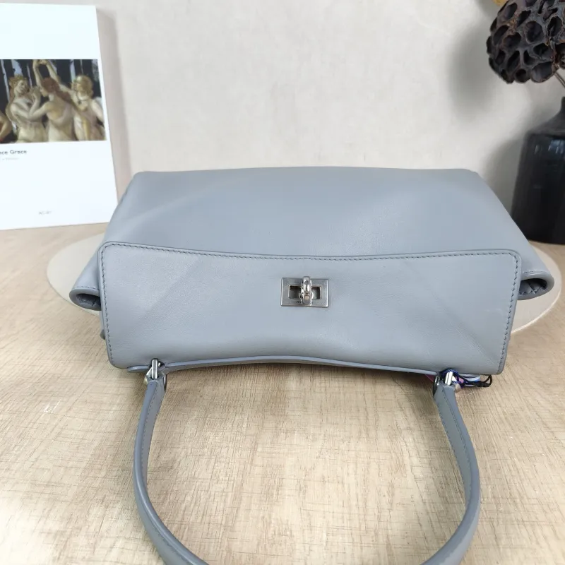 BALENCIAGA Crossbody Bag RODEO Grey Calfskin Small 27 × 10 × 20 cm — detail view 8 of 12