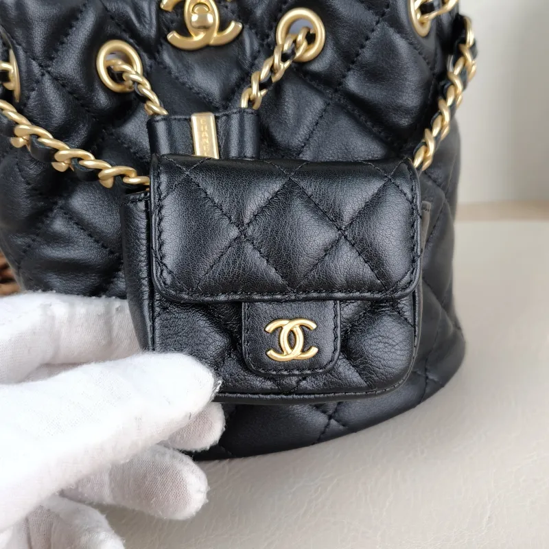 Chanel Backpack Backpack Black Lambskin One Size17 × 12 × 16 cm — detail view 6 of 13