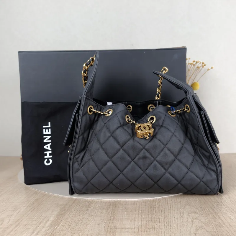 Chanel Shoulder Bag 25Bag Grey Canvas Small 26 × 14 × 30 cm — cover view 5 of 6