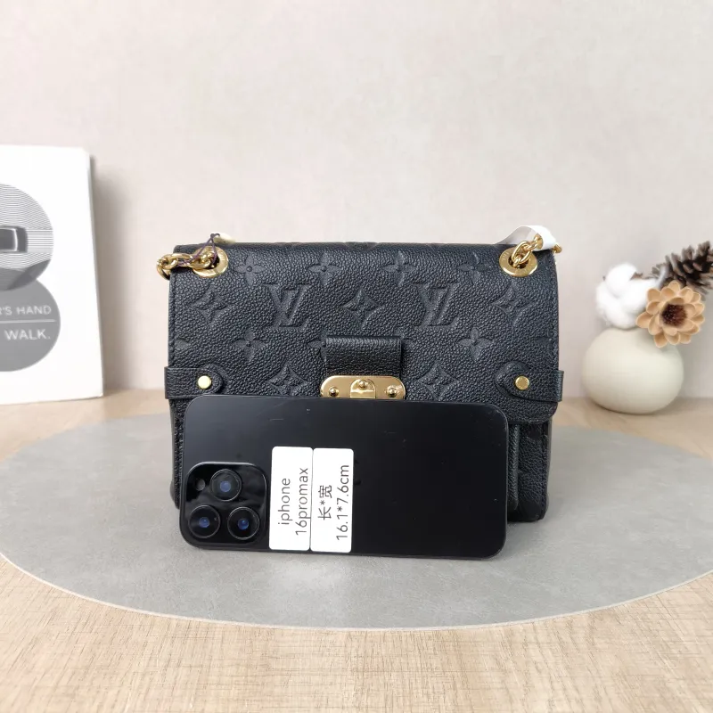 Louis Vuitton Shoulder Bag VAVIN Black Empreinte Embossed Calfskin BB20.5 × 8 × 15.5 cm — cover view 5 of 5