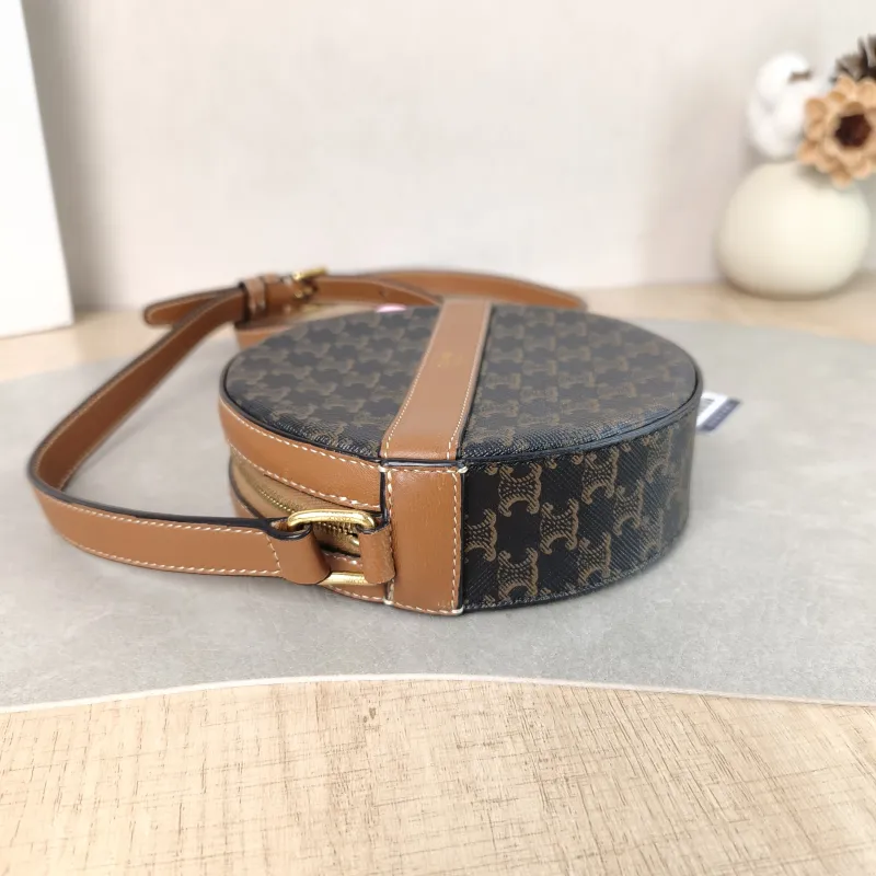 CELINE Crossbody Bag Triomphe Monogram PVC Mini 13.5 × 4 × 13.5 cm — detail view 7 of 10