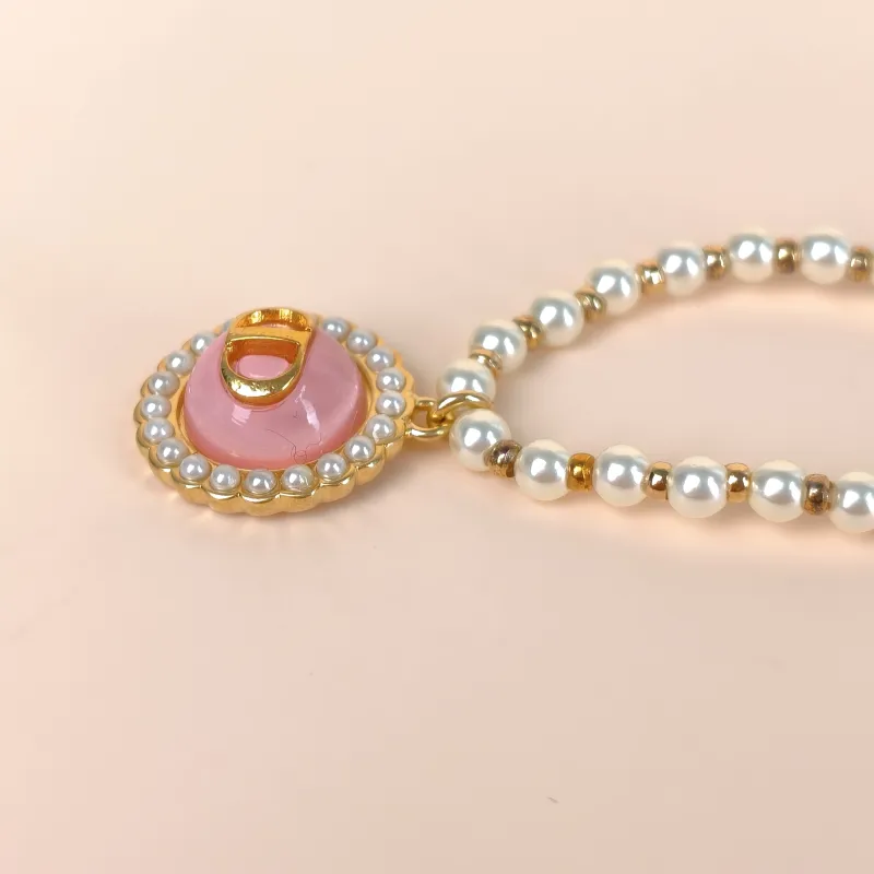 DIOR Necklace Pearl Necklace Gold Pink · One Size43cm — cover view 2 of 8