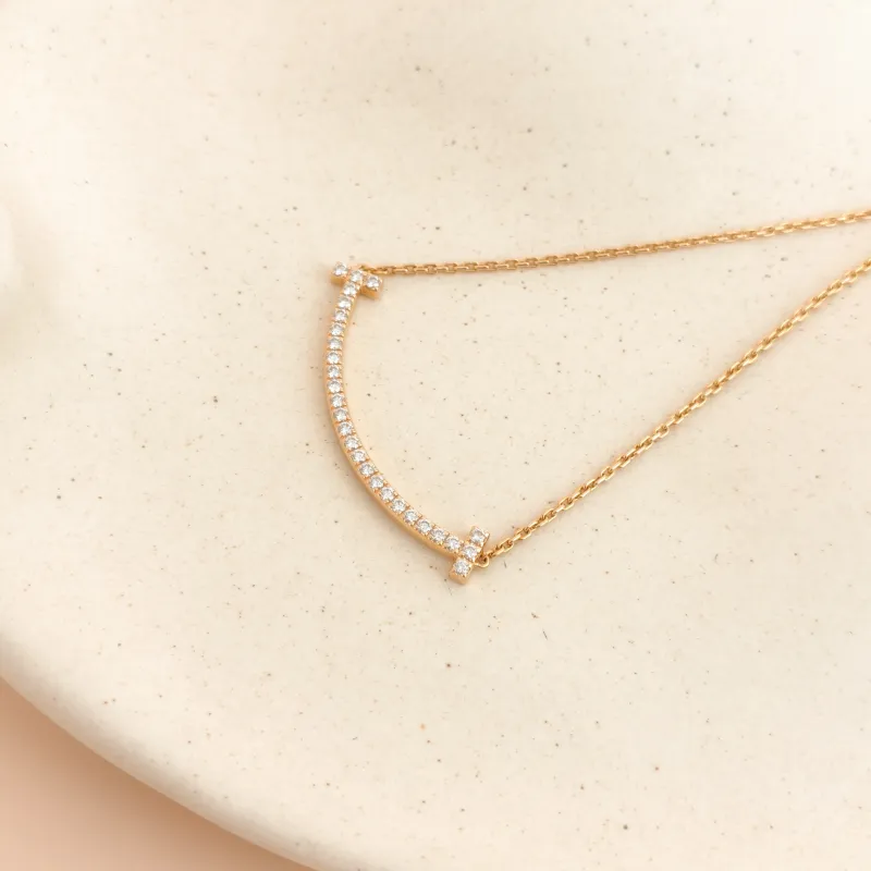 Tiffany&Co. Necklace TC ollection Smile Necklace Yellow Gold 18KY ellow Gold Diamond One Size 46cm — cover view 7 of 8