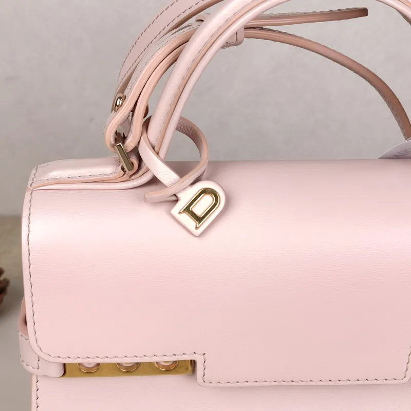DELVAUX Top Handle Bag Tempete Top Handle Bag Pink Calfskin Small21.5 × 8.5 × 19.5 cm — detail view 5 of 11