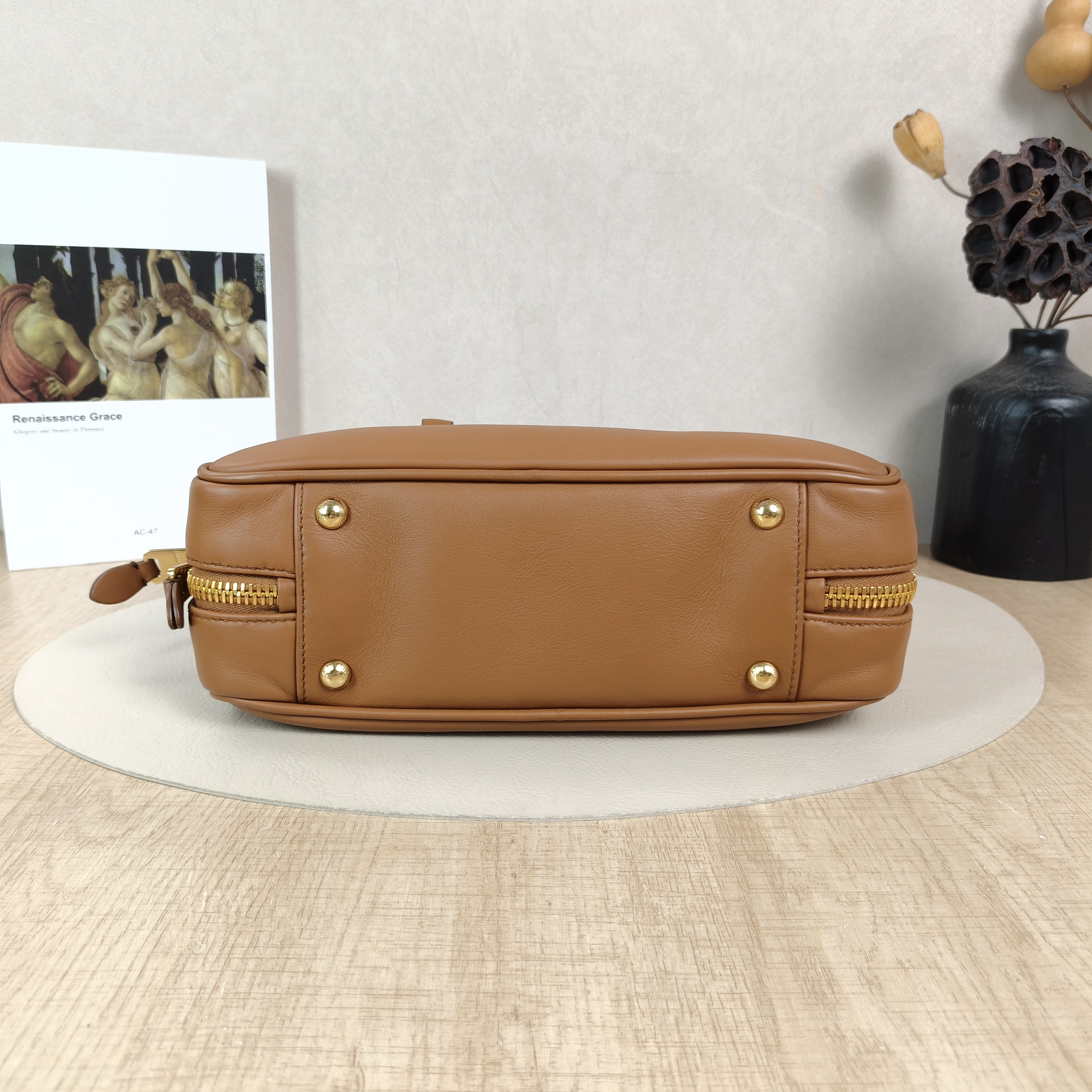 Miumiu Top Handle Bag Arcadie Collection Bowling Bag CC alfskin Large27 × 9 × 12 cm — cover view 3 of 5