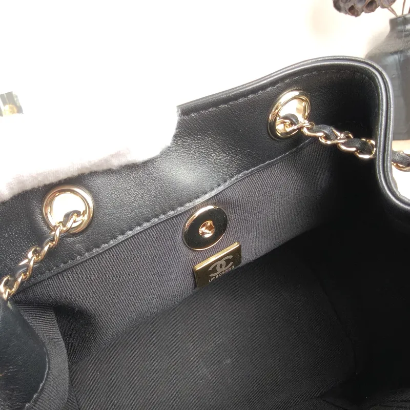 Chanel Backpack Duma Black Lambskin Small18 × 9.5 × 19 cm — detail view 5 of 12