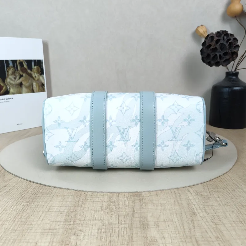 Louis Vuitton Crossbody Bag Keepall 25 Blue PVC Medium25 × 11 × 15 cm — cover view 5 of 5