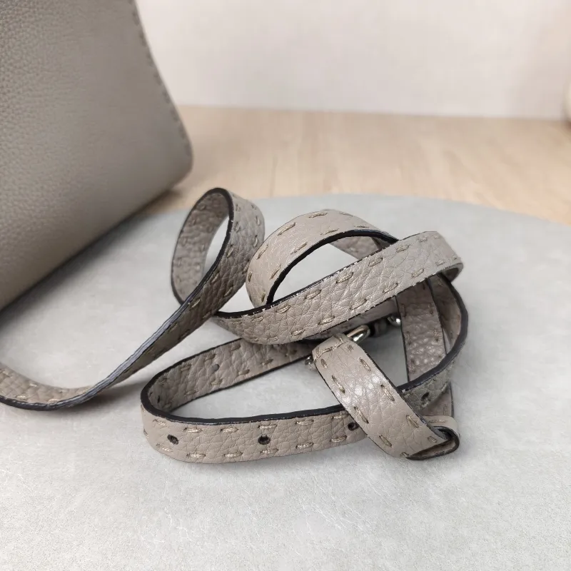 FENDI Crossbody Bag Peekaboo Crossbody Bag Grey Calfskin · Small 23 × 11 × 18 cm — detail view 11 of 14