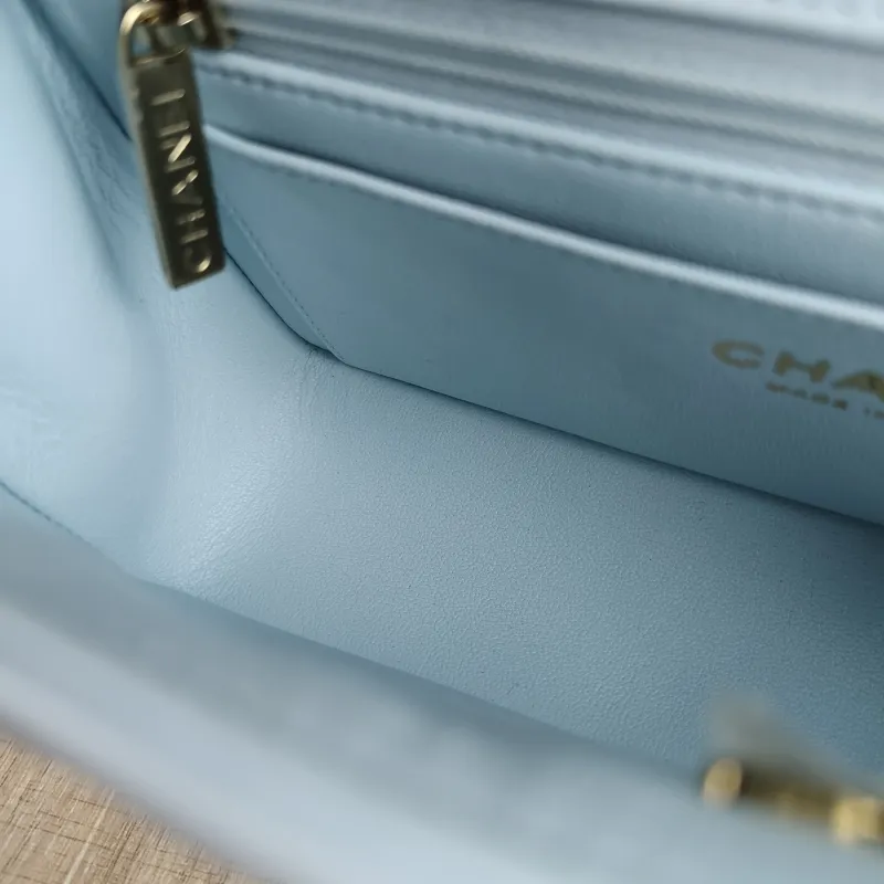 Chanel Crossbody Bag Classic Flap Large Mini CF Mini Blue Lambskin mini 20 × 6 × 12 cm — detail view 12 of 13