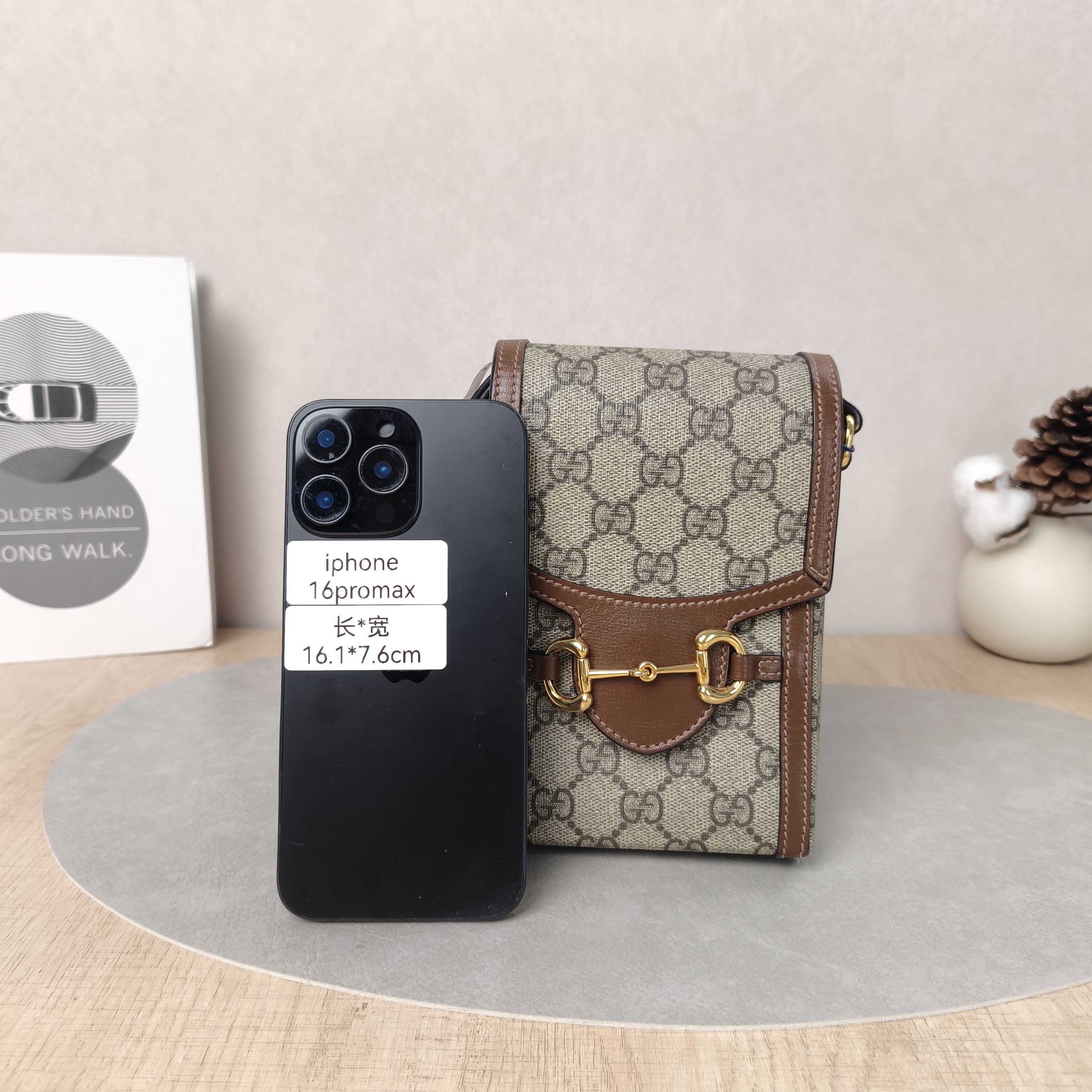 GUCCI Crossbody Bag Horsebit 1955Collection Mini Monogram PVC11.5 × 4 × 17 cm — cover view 5 of 5