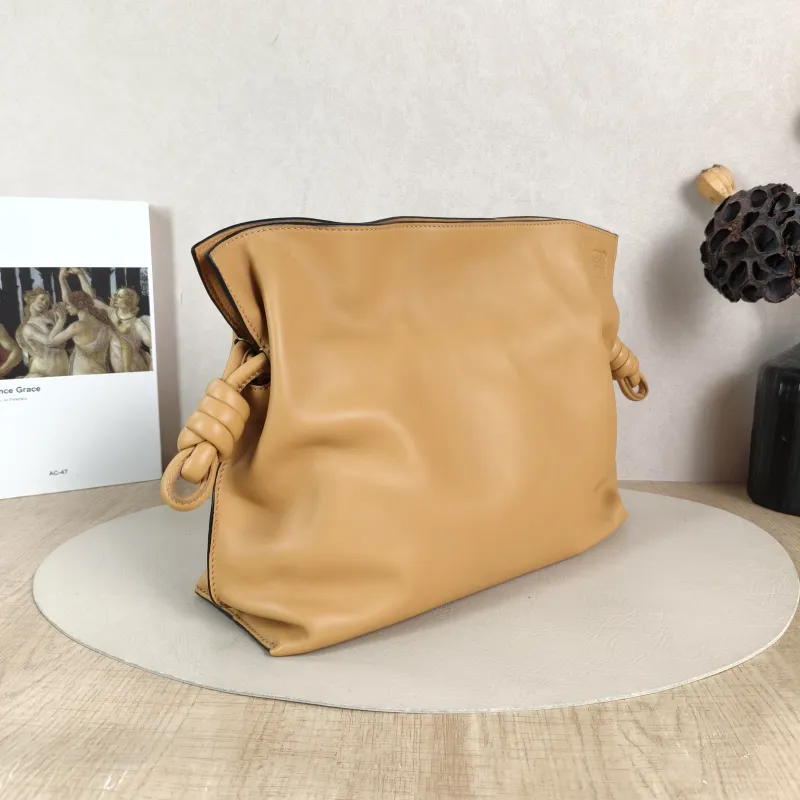 LOEWE Crossbody Bag Flamenco Yellow Calfskin Medium 30 × 10.5 × 24.5 cm — cover view 3 of 6