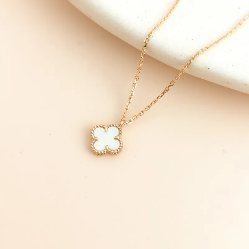 Van Cleef & Arpels Necklace Sweet Alhambra Alhambra Collection Necklace Pearl · White Mother-of-Pearl 18KY ellow Gold Sweet Mini 40cm — cover view 4 of 7