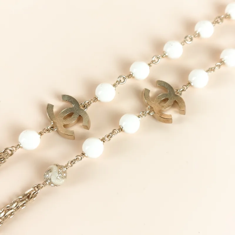Chanel Necklace Pearl Necklace Gold Pearl One Size — cover view 2 of 6