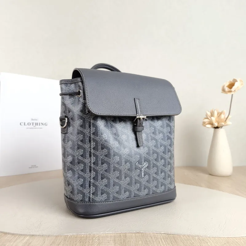 GOYARD Crossbody Bag ALPIN Backpack Grey PVC Mini 19 × 9.5 × 23 cm — cover view 2 of 5