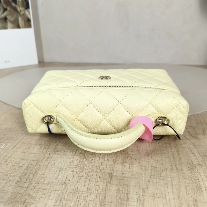 Chanel Crossbody Bag lp Box Bag Top Handle Crossbody Bag Yellow Grained Calfskin 19.5 × 5 × 12 cm — detail view 5 of 13
