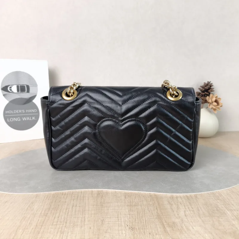 GUCCI Crossbody Bag GG Marmont Medium Marmont 26 Black CC alfskin Medium 26 × 7 × 15 cm — cover view 4 of 5